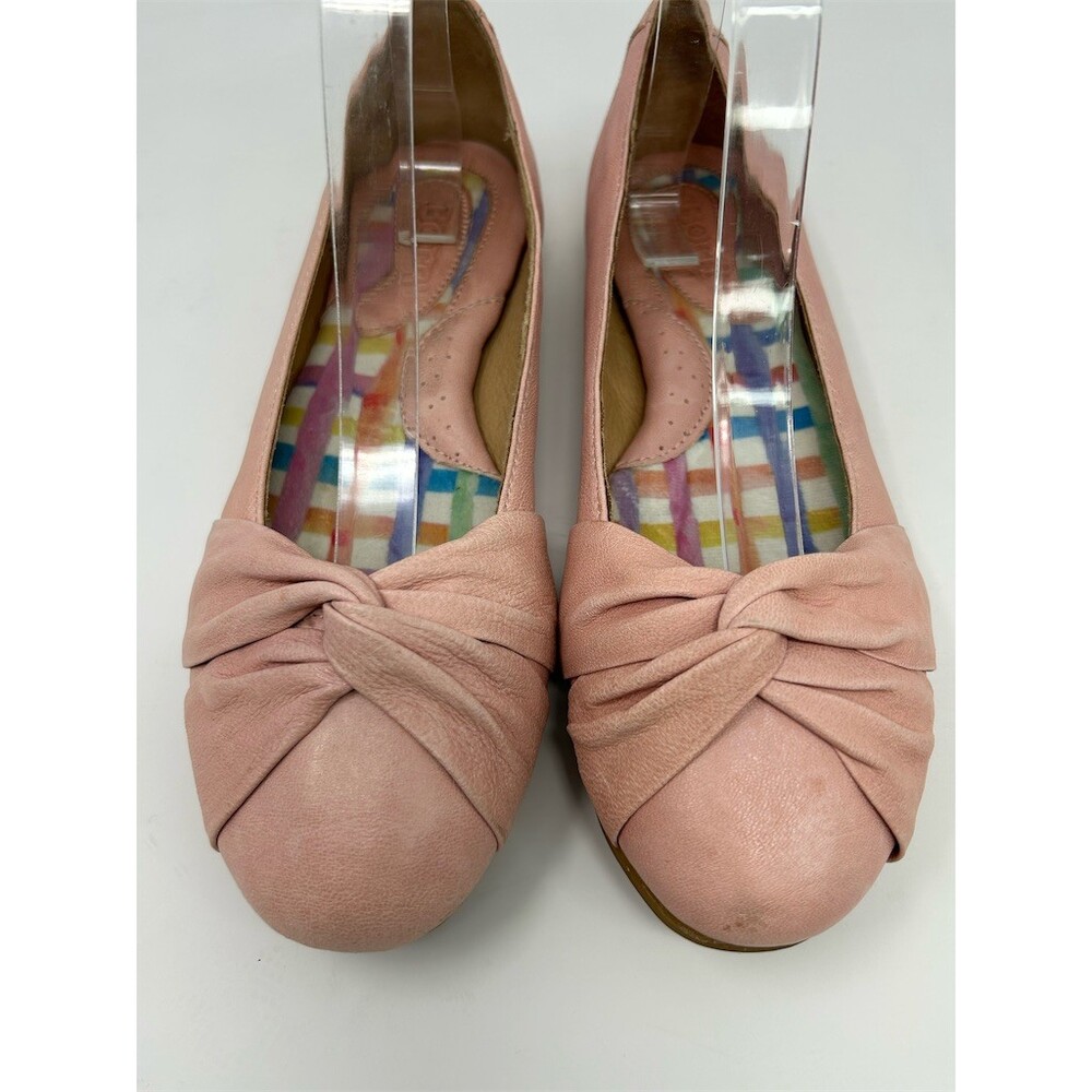 Born Ballet Flats Womens 7.5M Light Pink Twisted Knot Toe Slip On Comfort Shoes - Picture 6 of 14